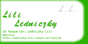 lili ledniczky business card